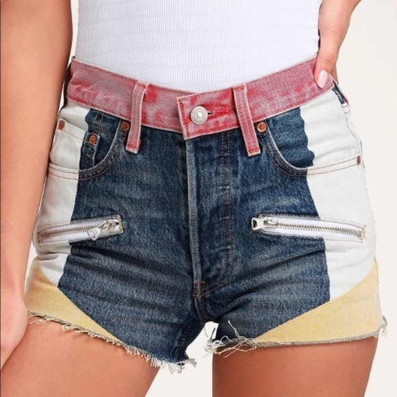 Levi's Pants - NWT Levi’s 501 high rise color block jean shorts